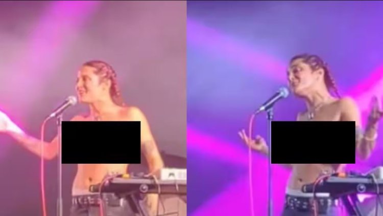 மேடையில் மேலாடையின்றி பாடிய ஃப்ரெஞ்ச் பாடகி: வைரல் வீடியோவுக்குப் பின்னுள்ள உண்மை காரணம்