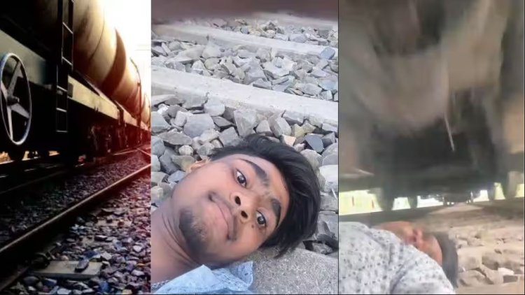 வைரலாகும் ஆபத்தான சாகசம்: ஓடும் ரயிலுக்கு கீழே படுத்து வீடியோ எடுத்த இளைஞர்
