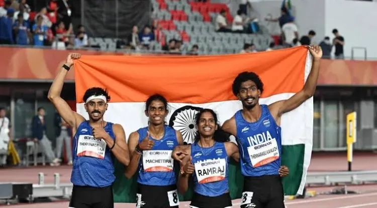 ஆசிய விளையாட்டு: 4x400 மீட்டர் கலப்பு தொடர் ஓட்டத்தில் இந்தியாவுக்கு வெள்ளிப் பதக்கம்