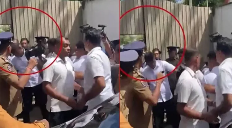 ரணில் விக்ரமசிங்கவின் பாதுகாப்பு அதிகாரியைத் தாக்கிய ஒளிப்பதிவாளர் கைது
